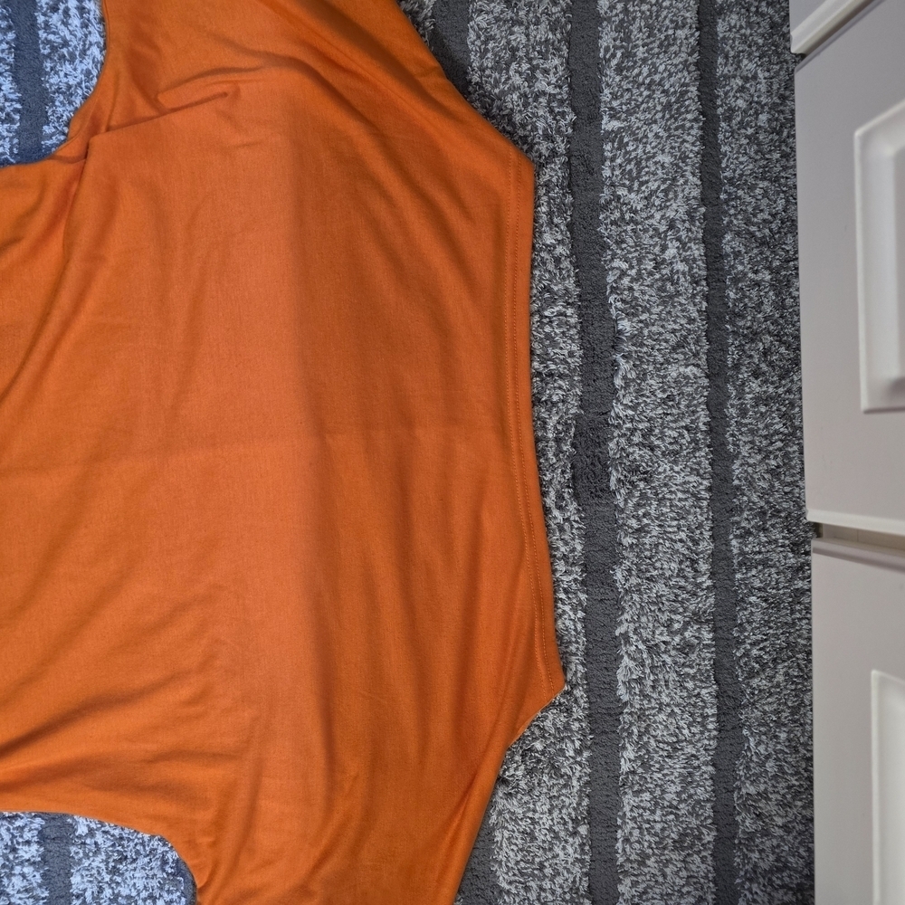 Orange Drape Neck Women's Top - Picture 2 of 2